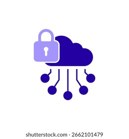 Icono de una seguridad, aislado contra un fondo limpio.