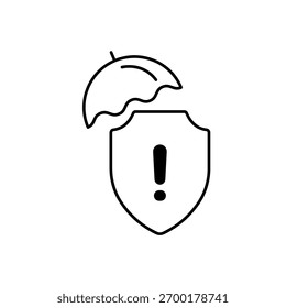 Icono de seguridad, aislado contra un fondo limpio.
