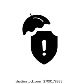 Symbol a Security, einzeln auf sauberem Hintergrund.