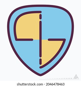Icon Security - Line Cut Style - Simple illustration, Editable stroke, Design template vector, Good for prints, posters, advertisements, announcements, info graphics, etc.