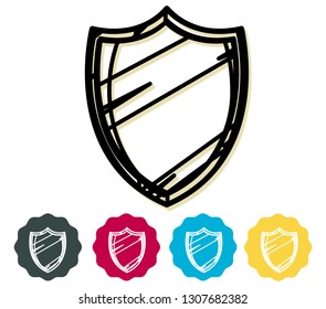 Icon - Security Shield - Illustration as EPS 10 File