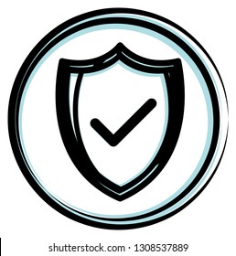 Icon - Security Shield - Illustration as EPS 10 File