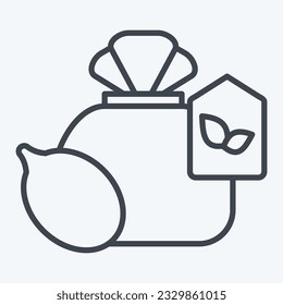 Icon Seed Bag. related to Agriculture symbol. line style. simple design editable. simple illustration