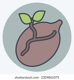 Icon Seeds. related to Agriculture symbol. color mate style. simple design editable. simple illustration