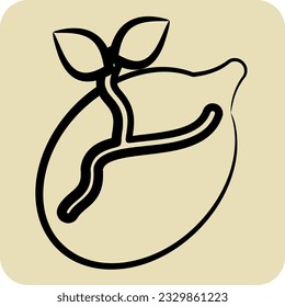 Icon Seeds. related to Agriculture symbol. hand drawn style. simple design editable. simple illustration