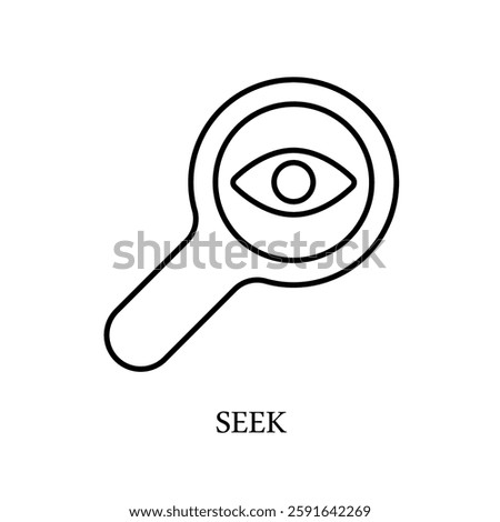Icon a seek, isolated against a clean background.