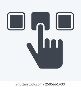Icon Select. related to Choice symbol. glyph style. simple illustration