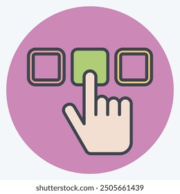 Icon Select. related to Choice symbol. color mate style. simple illustration