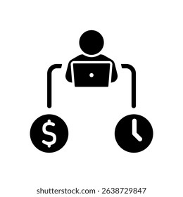 Icon a self employed, isolated against a clean background.