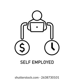 Icon a self employed, isolated against a clean background.