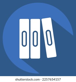 Icon Self Study. related to Education symbol. long shadow style. simple design editable. simple illustration
