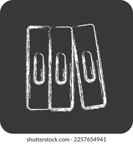 Icon Self Study. related to Education symbol. chalk style. simple design editable. simple illustration