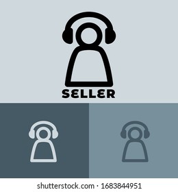 icon seller with style line