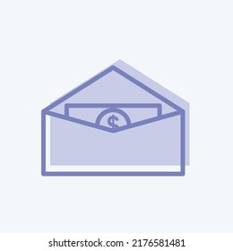 Icon Send Money. suitable for digital web symbol. two tone style. simple design editable. design template vector. simple symbol illustration