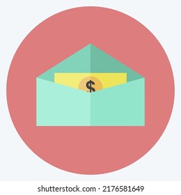 Icono Enviar dinero. adecuado para símbolo web digital. estilo plano. diseño simple editable. vector de plantilla de diseño. ilustración de símbolo simple