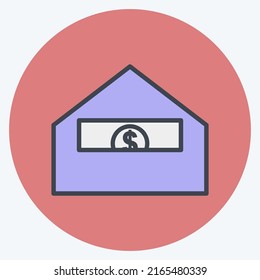 Icon Send Money. suitable for Education symbol. color mate style. simple design editable. design template vector. simple symbol illustration
