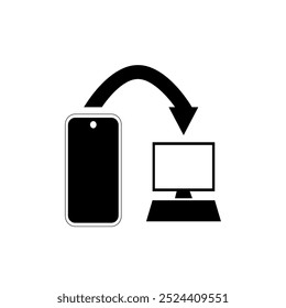 icon for sending files from cellphone to computer