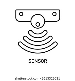 Icon a sensor, isolated against a clean background.