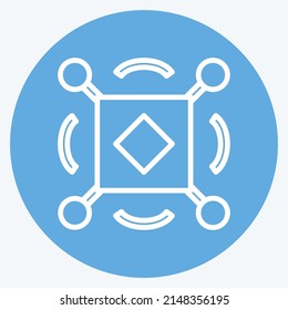 Icon Sensors. suitable for data analytics symbol. blue eyes style. simple design editable. design template vector. simple symbol illustration