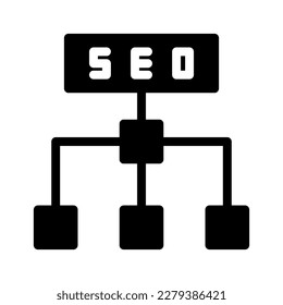 Icon SEO structure and hierarchy, editable file and color.
