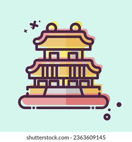 Icon Seoul. related to Capital symbol. MBE style. simple design editable. simple illustration