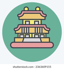 Icon Seoul. related to Capital symbol. color mate style. simple design editable. simple illustration