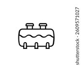Icon of a septic tank, symbolizing waste management, sanitation, and efficient water systems.