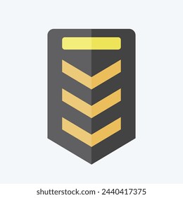 Icon Sergeant. related to Military And Army symbol. flat style. simple design illustration