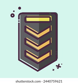 Icon Sergeant. related to Military And Army symbol. MBE style. simple design illustration