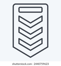 Icon Sergeant. related to Military And Army symbol. line style. simple design illustration