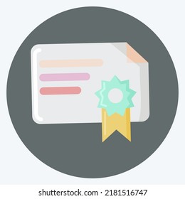 Icon-Zertifikat. geeignet für Bienenzucht. Flachstil. einfaches Design bearbeitbar. Designvorlage, Vektor. einfache Abbildung
