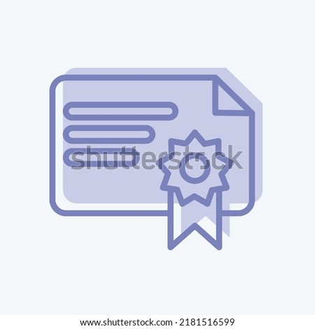 Icon Sertificate. suitable for Bee Farm. two tone style. simple design editable. design template vector. simple illustration