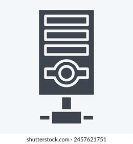 Icon Server. related to Security symbol. glyph style. simple design illustration