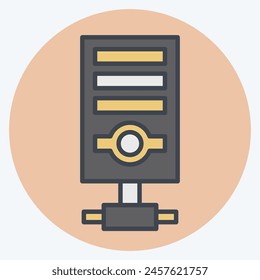 Icon Server. related to Security symbol. color mate style. simple design illustration