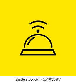 Icon of service bell. Percussion, ringing, help. Hotel concept. Can be used for topics like reception, attention, demand  