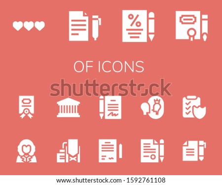of icon set. 14 filled of icons.  Simple modern icons such as: Life, Contract, George washington, Reservoir, Pantheon, Esteem