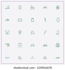 icon set about adventure with keywords flag on the moon, water scooter and backpack