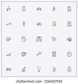 icon set about adventure with keywords fish bait, camping tea pot and compass