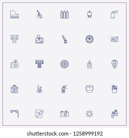 icon set about art with keywords brushes, glue and violin