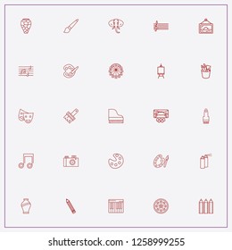 icon set about art with keywords spray, wall picture and theater