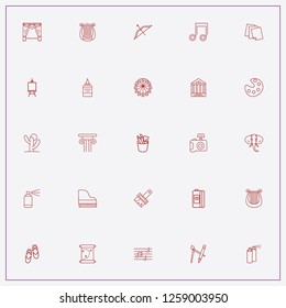 icon set about art with keywords cross bow, ferris wheel and papers