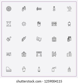 icon set about art with keywords music note, glue and photo camera