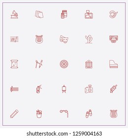 icon set about art with keywords piano, papers and brushes