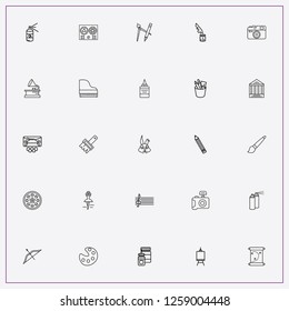 icon set about art with keywords music note, scroll and rabbit