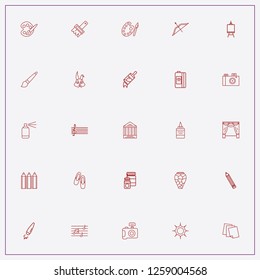 icon set about art with keywords palette, rabbit and cross bow