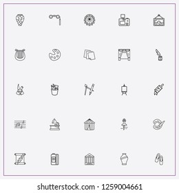 icon set about art with keywords ferris wheel, curtains and rabbit