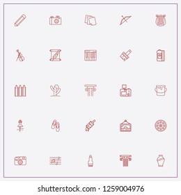 icon set about art with keywords cross bow, vase and jar of paint