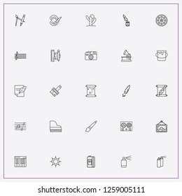 icon set about art with keywords spray, sun and cactus