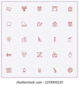 icon set about art with keywords elephant, rabbit and theater mask