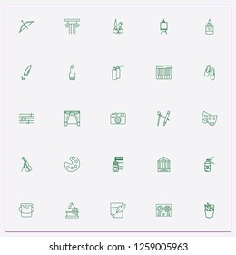icon set about art with keywords spray, jar of paint and rabbit